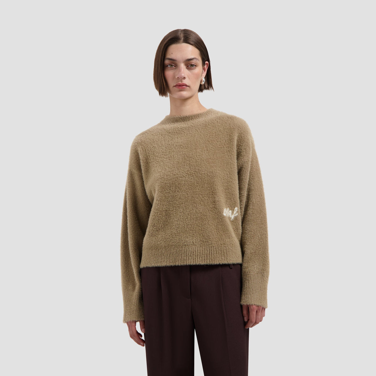 FLUFFY SCRIPT LOGO KNIT | STARFISH