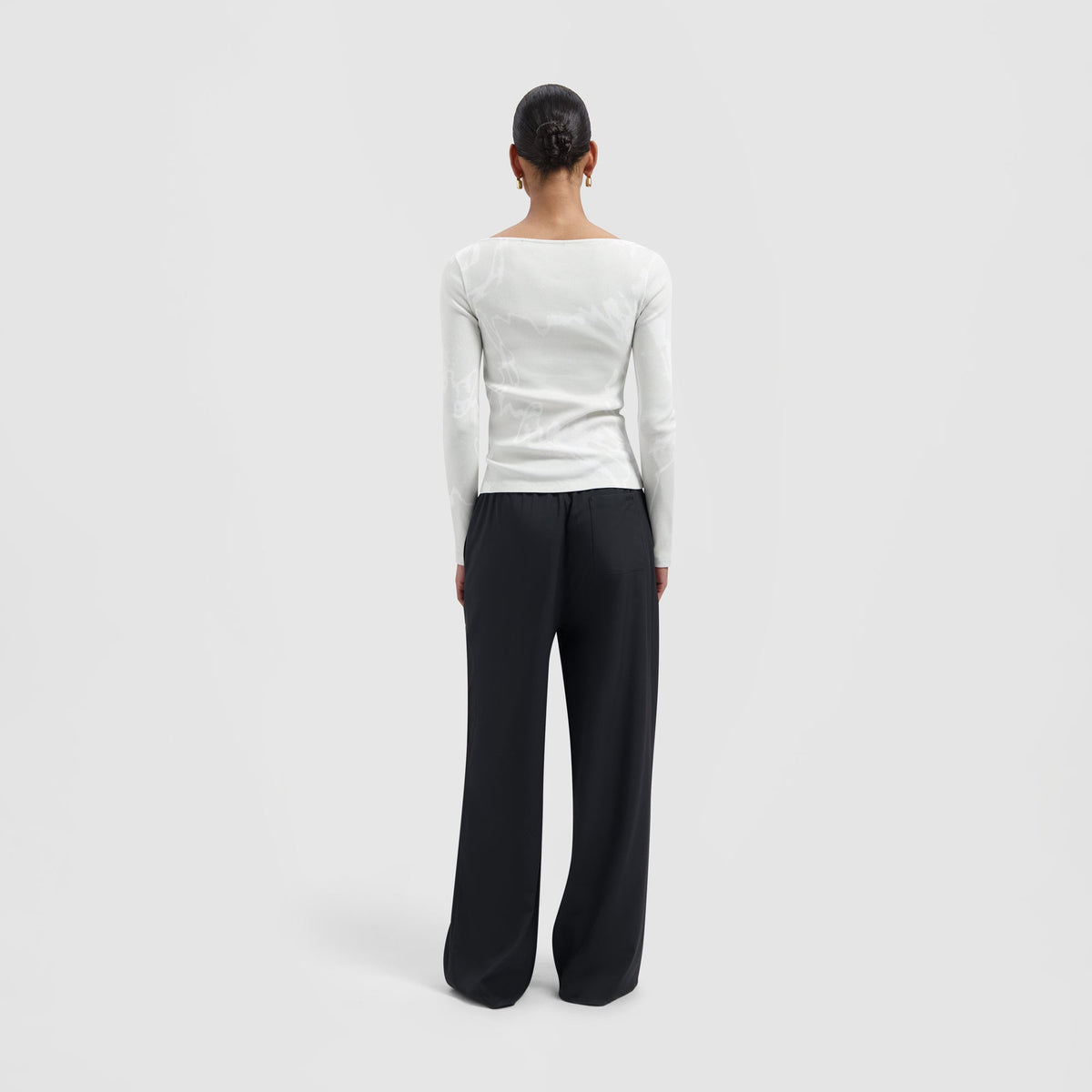 AOP BOAT NECK TOP | CEMENT