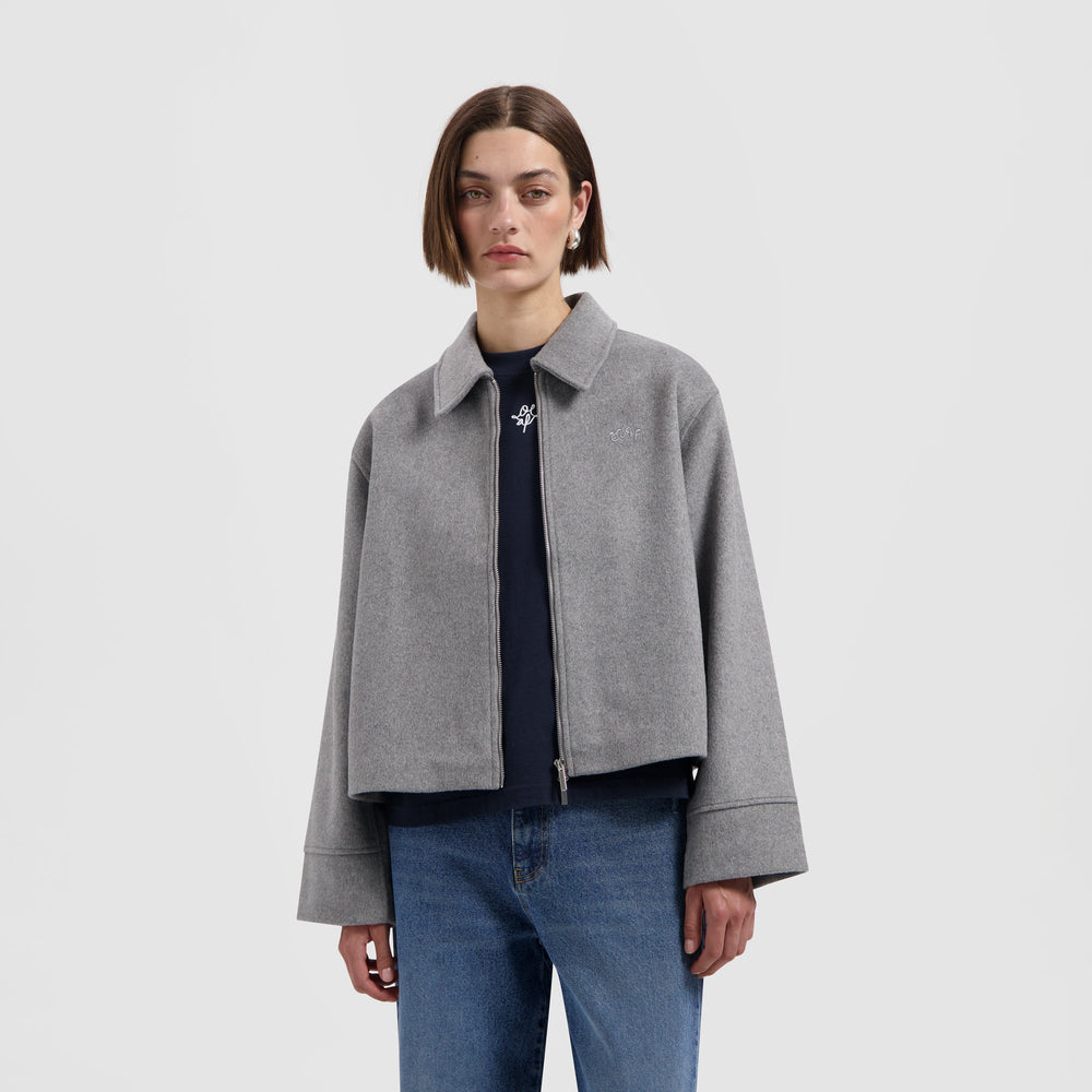 CROPPED JACKET | HEATHER GREY