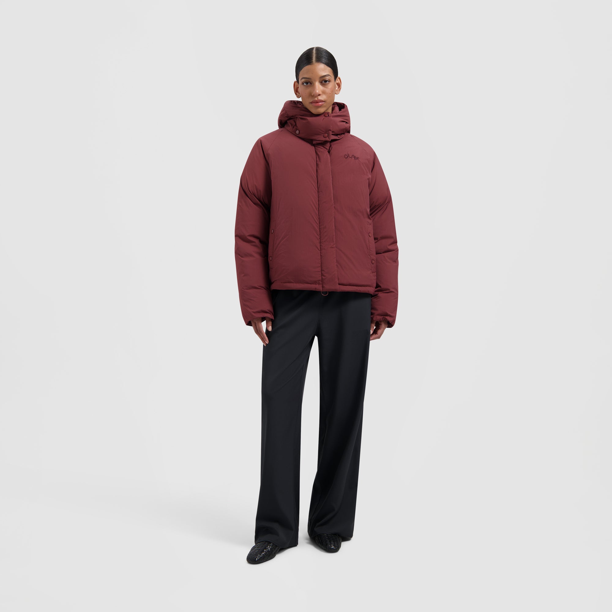 Hooded Puffer Jacket - Rum Raisin