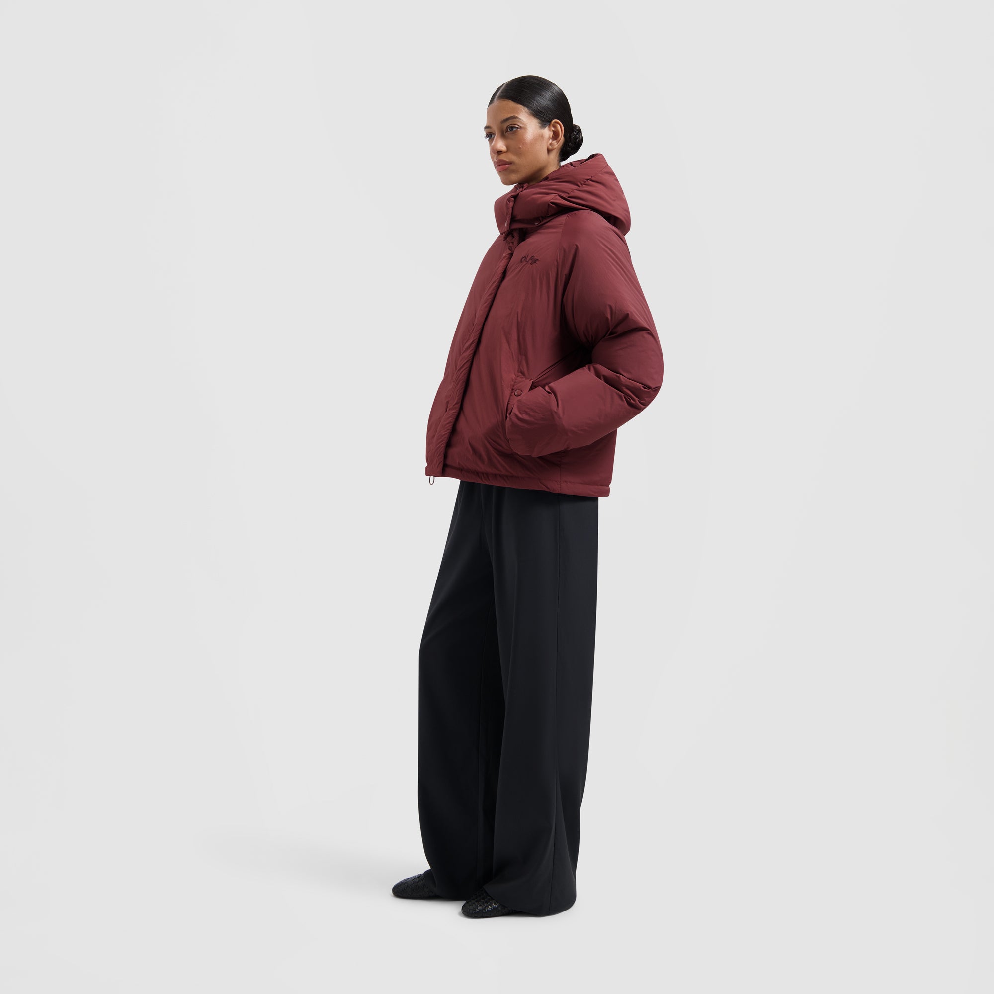 Hooded Puffer Jacket - Rum Raisin
