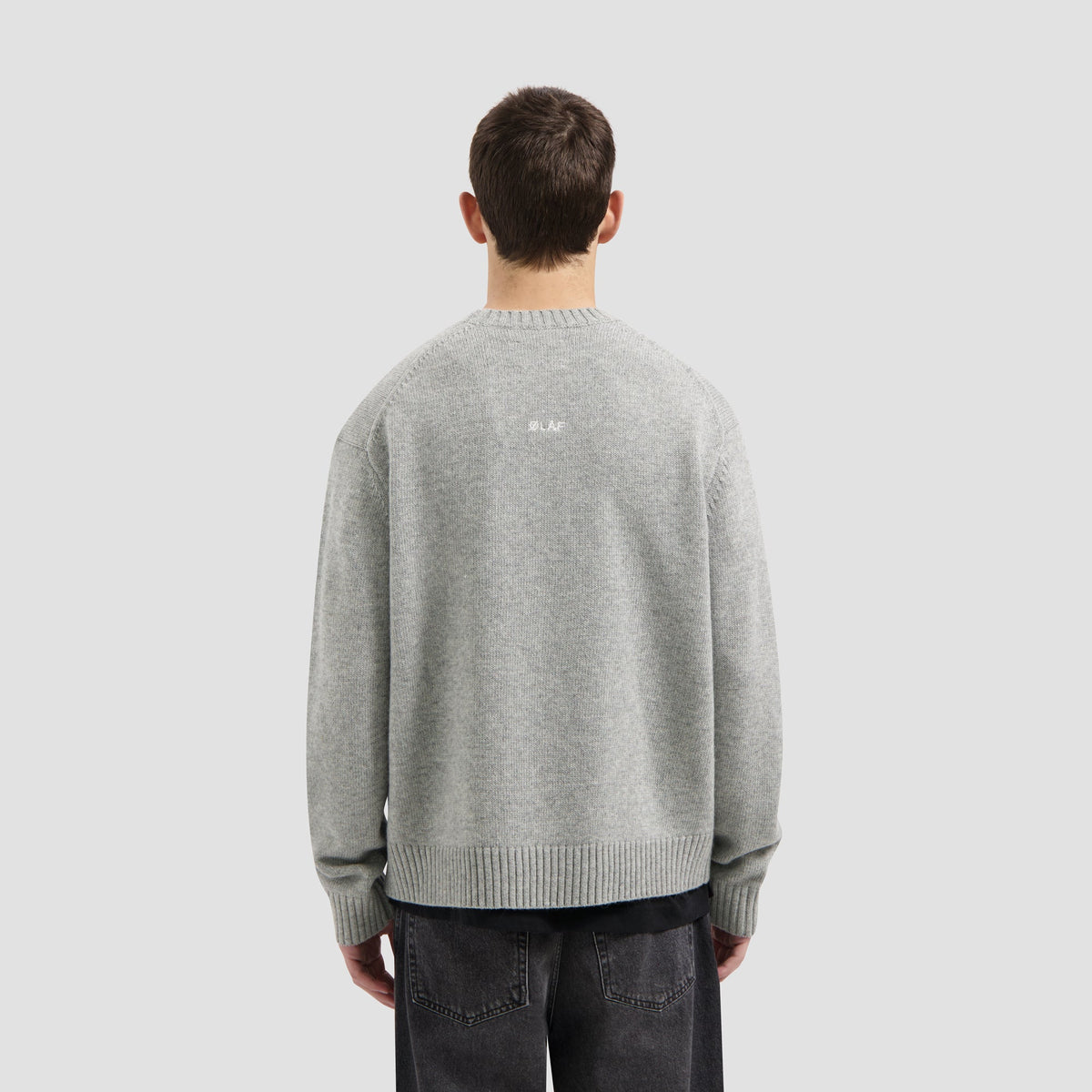 ESSENTIAL KNITTED CREWNECK | HEATHER GREY