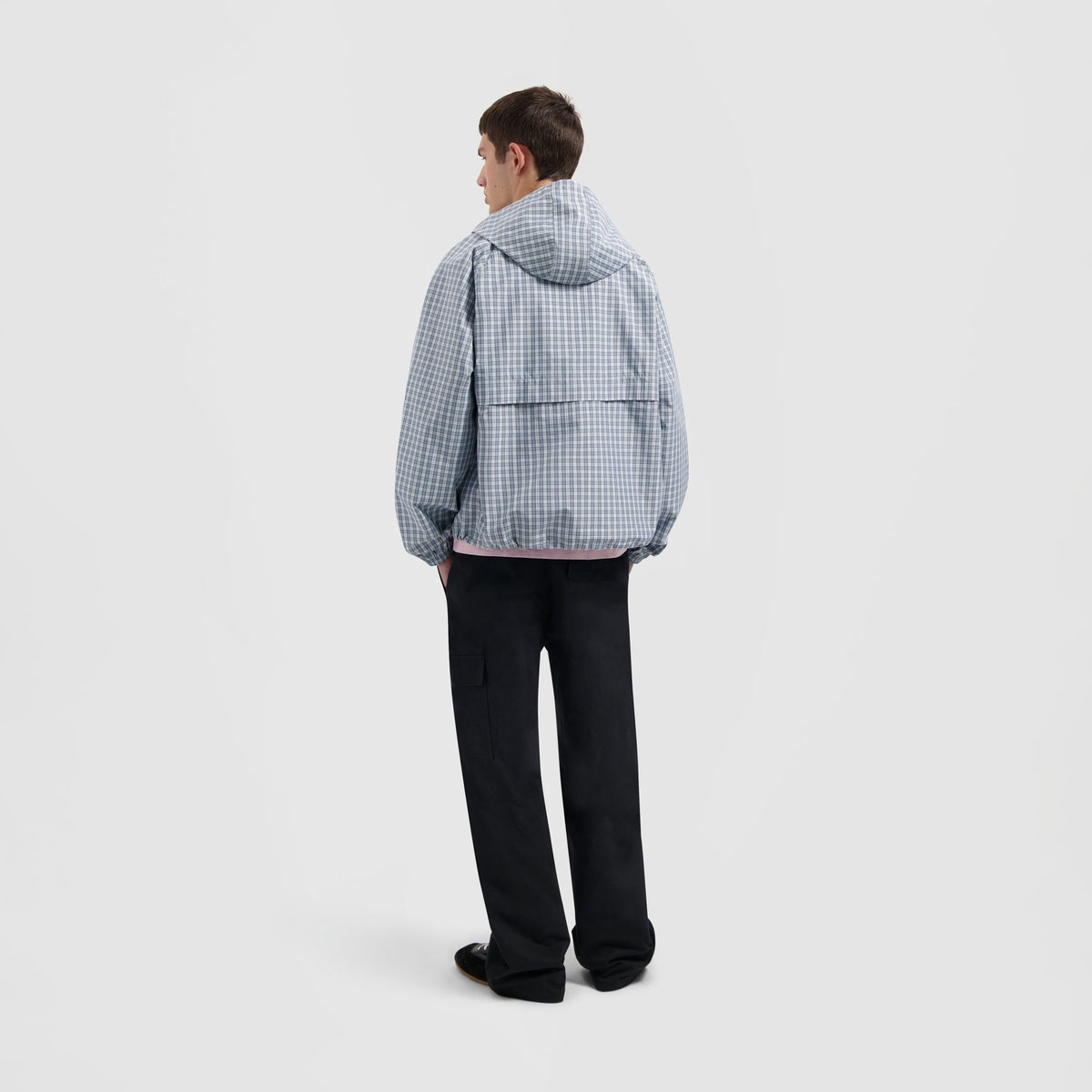 CHECKED WINDBREAKER | BLUE