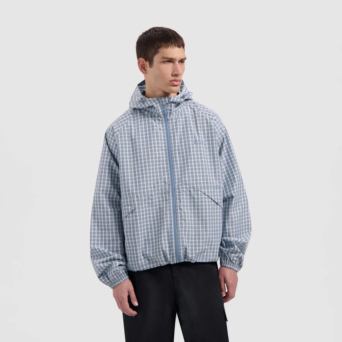 CHECKED WINDBREAKER | BLUE