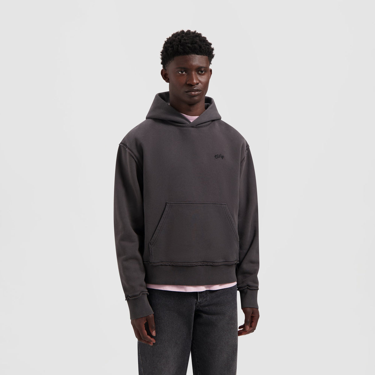 SIGNATURE BOXY HOODIE | CHARCOAL