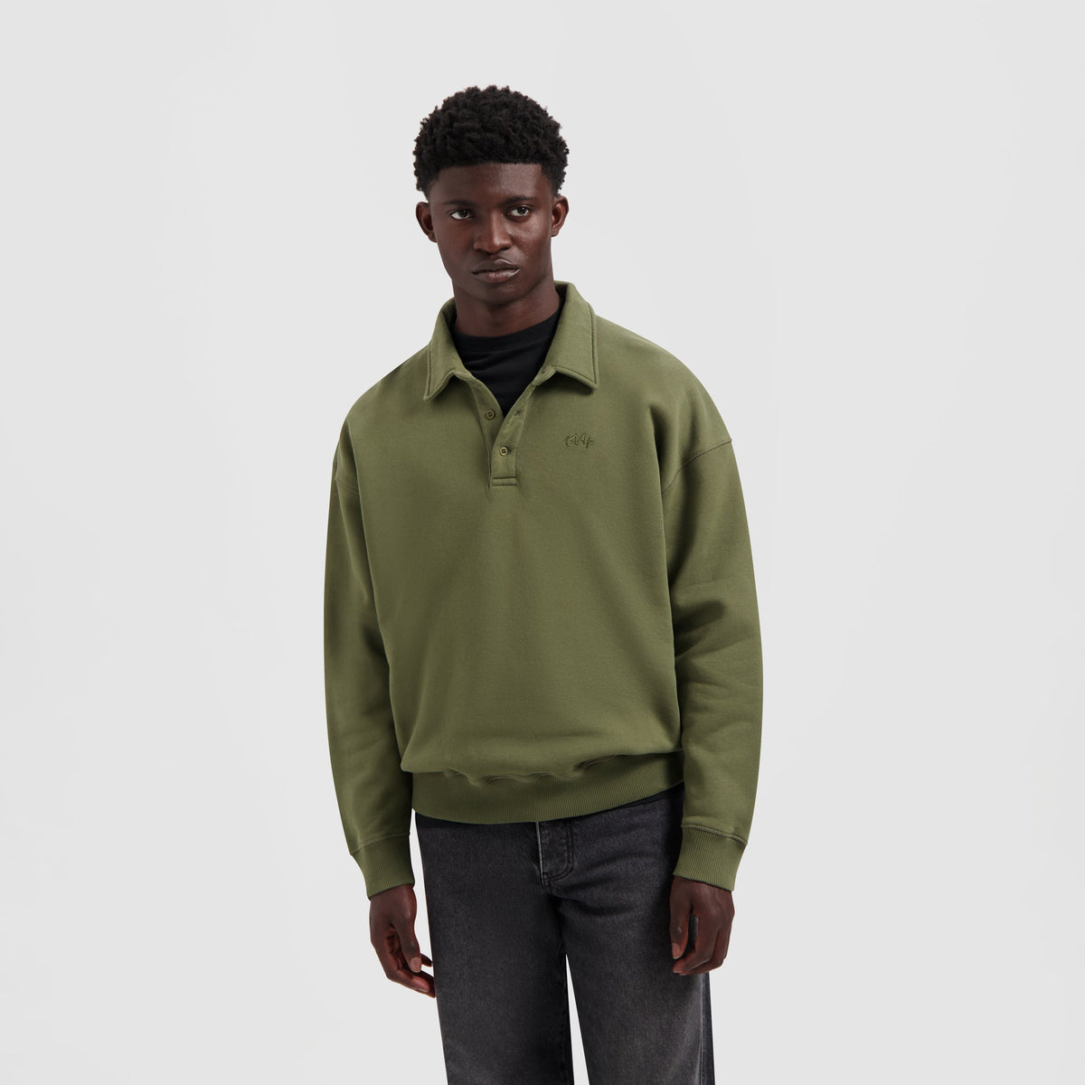 SIGNATURE OVERSIZED POLO | OLIVE NIGHT