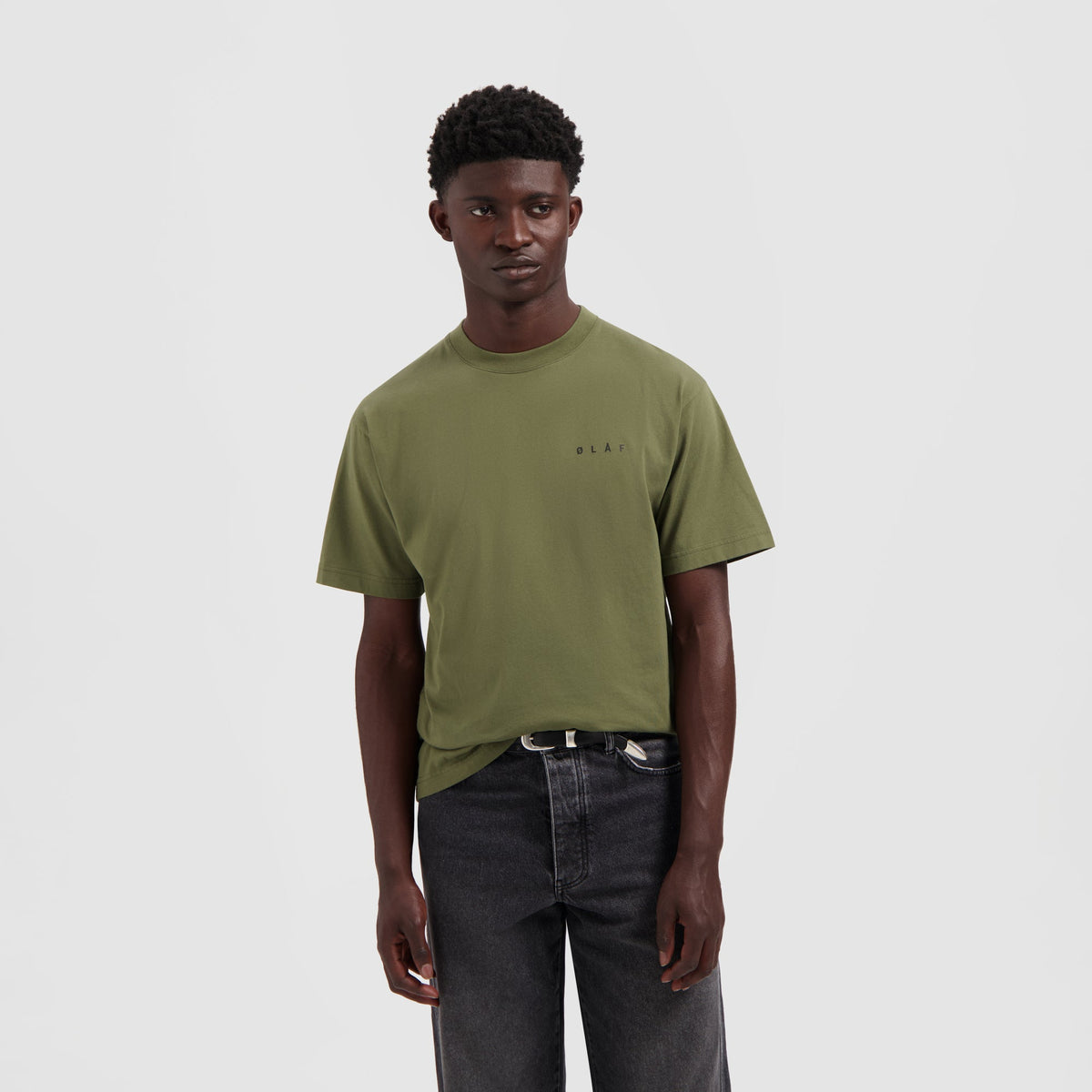 LINED FACE TEE | OLIVE NIGHT