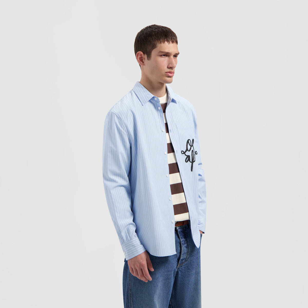STRIPED RELAXED SHIRT | BLUE STRIPE