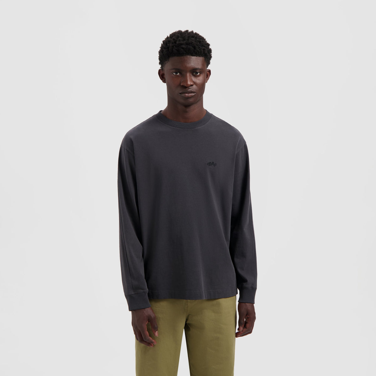 SIGNATURE LS TEE | CHARCOAL