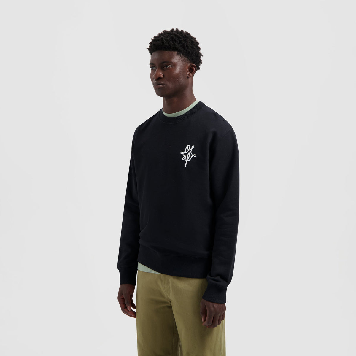 MONOGRAM GRAPHIC CREWNECK | BLACK
