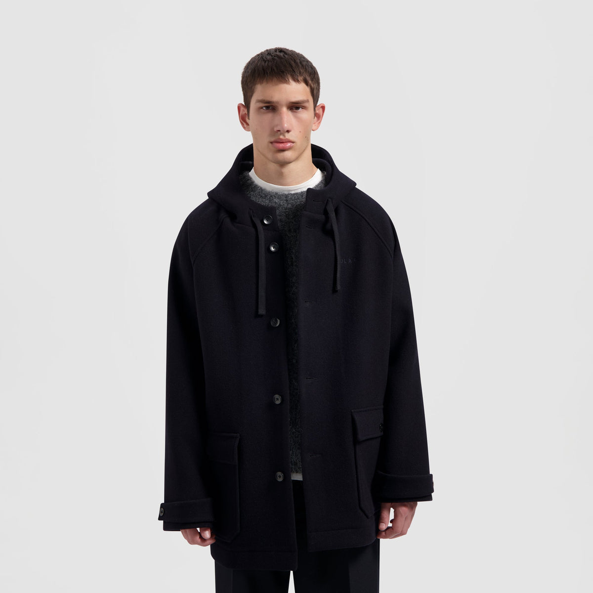 WOOL DUFFEL JACKET | NAVY
