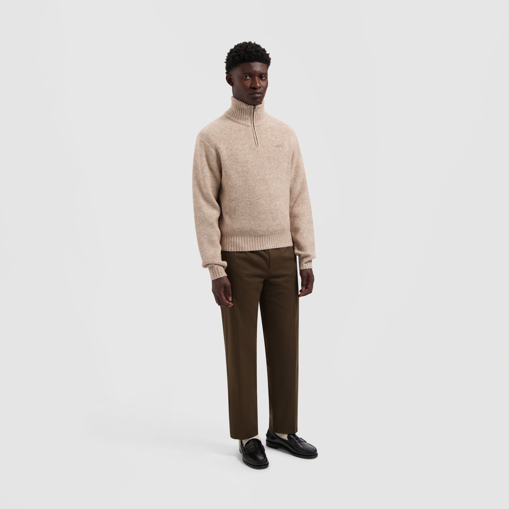 Signature Knitted Zip Mock