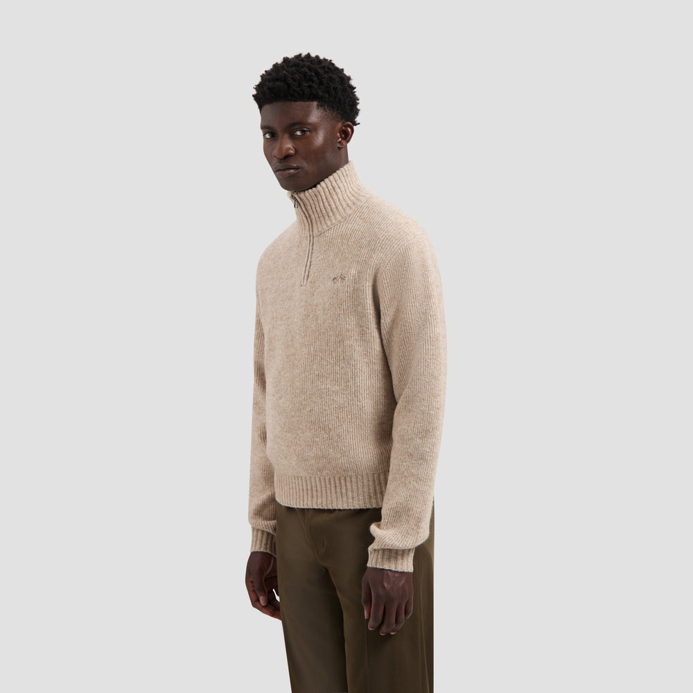 Signature Knitted Zip Mock