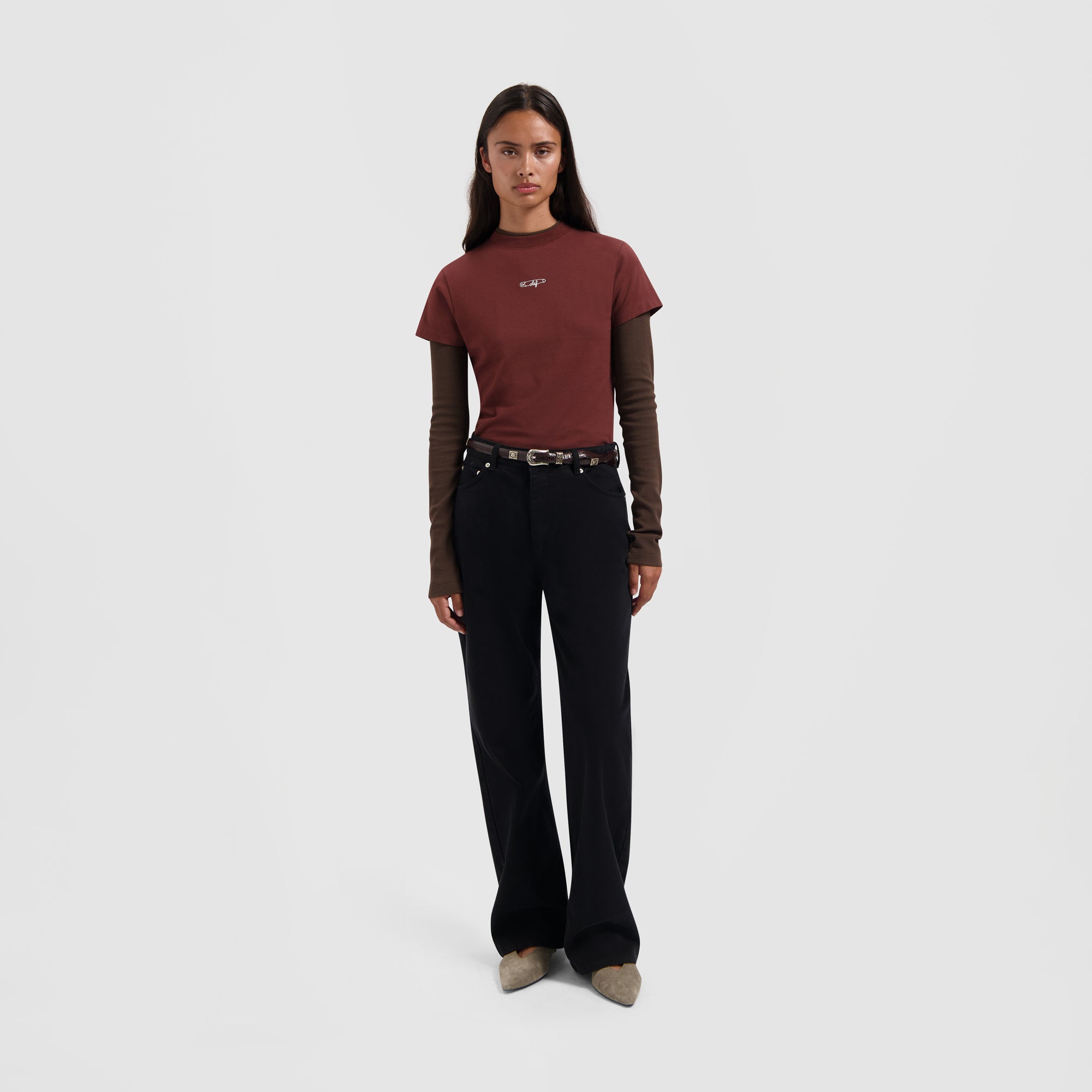 Pin Baby Tee - Rum Raisin