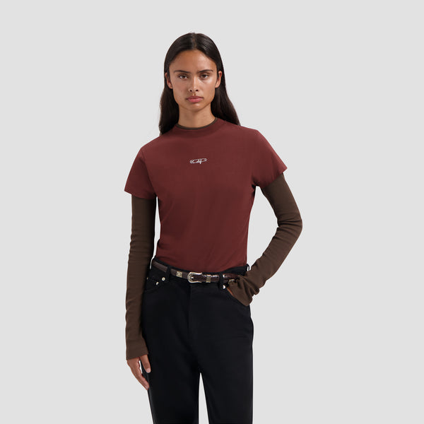 Pin Baby Tee - Rum Raisin