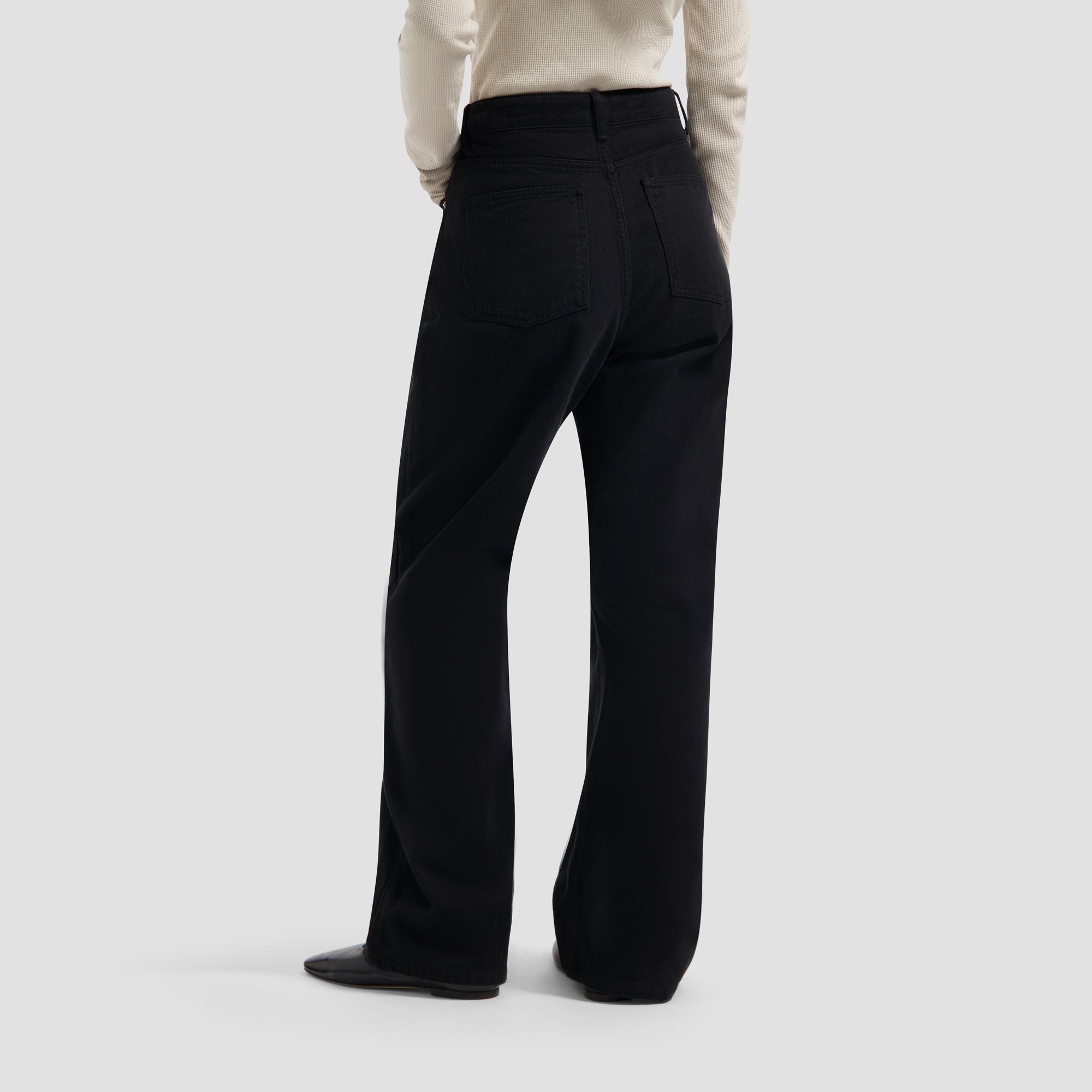 Brushed Twill Denim Pant - Black