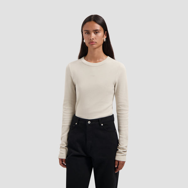 Waffle Top Long Sleeve - Cement