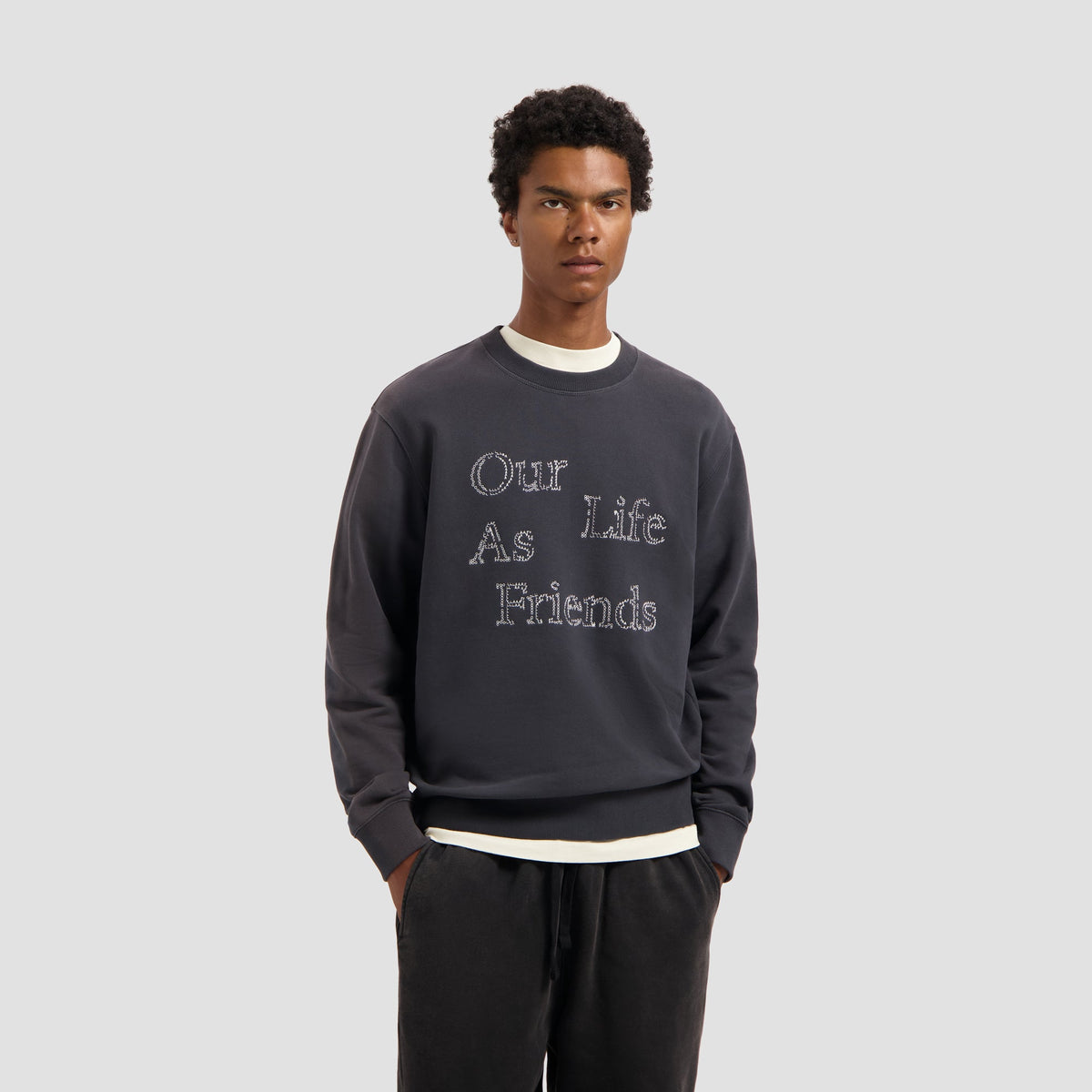 CRAFTED FRIENDS CREWNECK | CHARCOAL