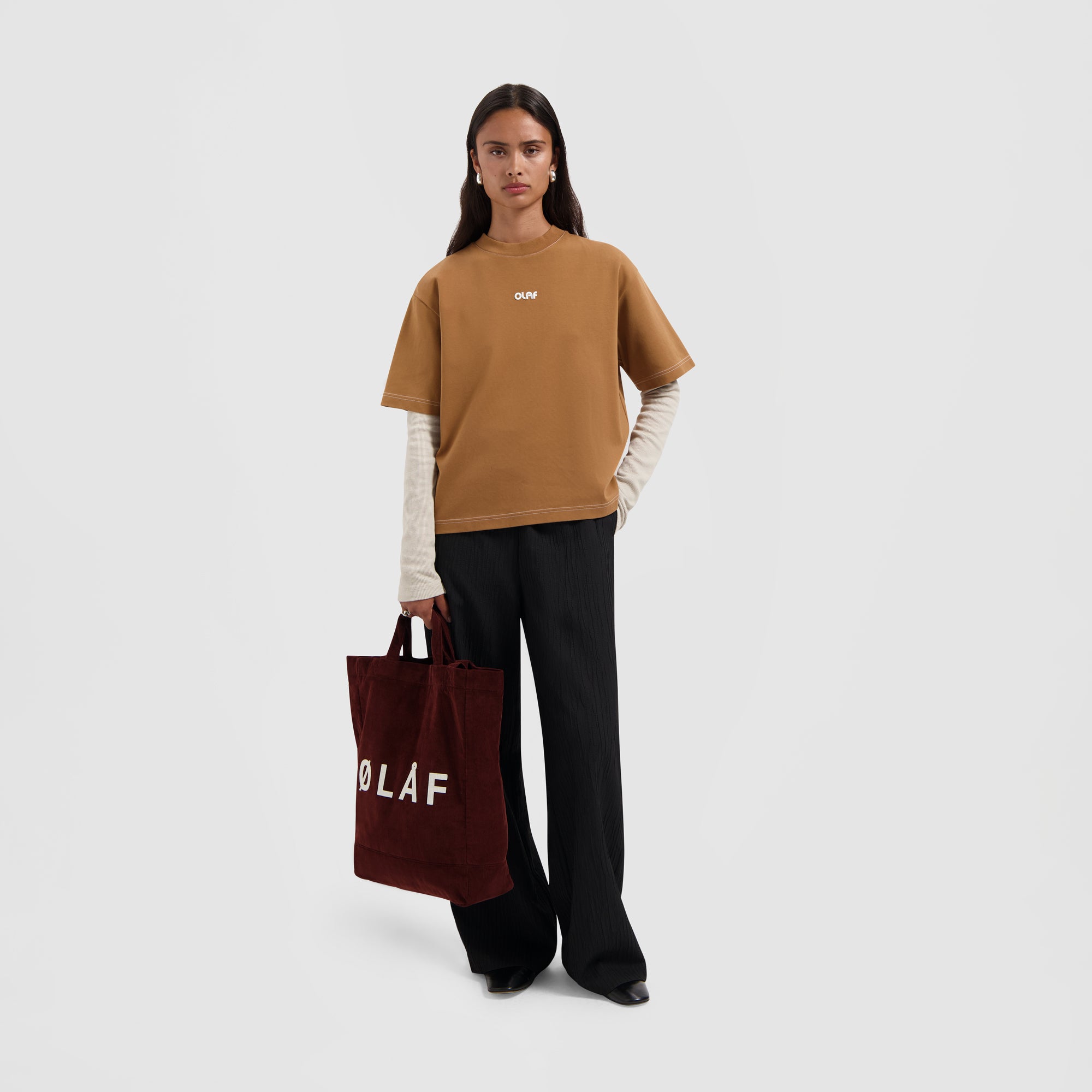 Contrast Retro Logo Boxy Tee - Foxtrot