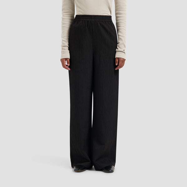 Textured Drapey Pant - Black