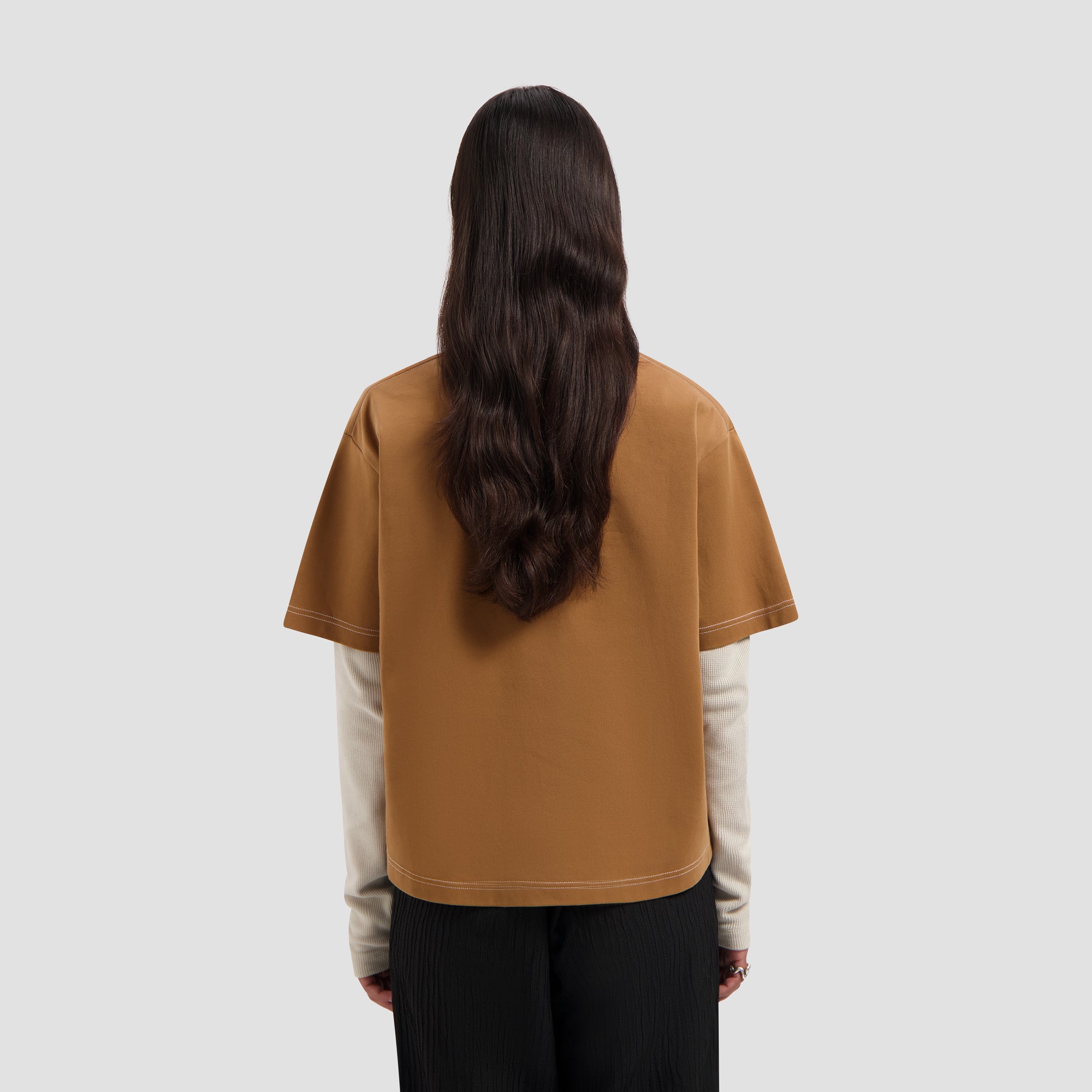 Contrast Retro Logo Boxy Tee - Foxtrot