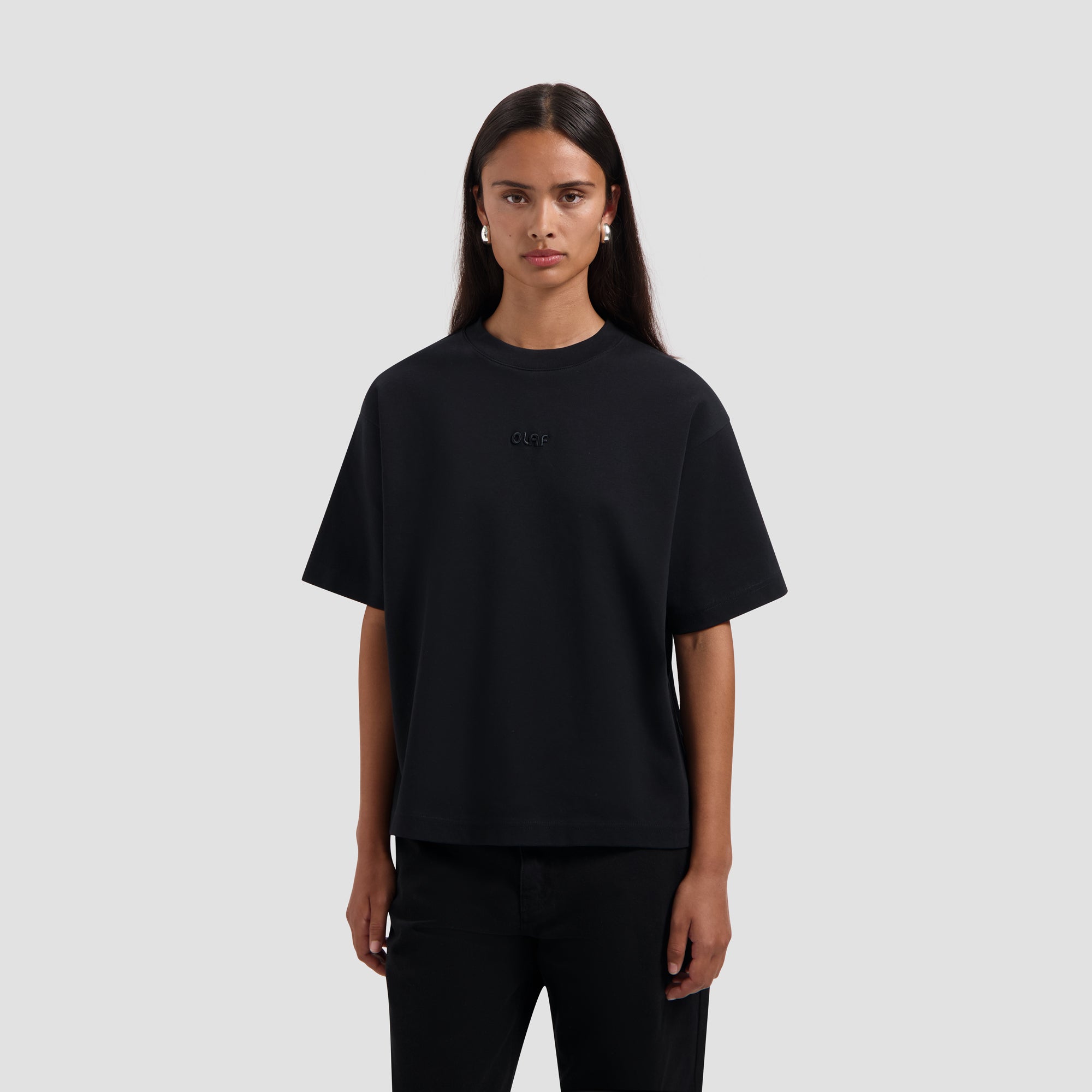 Retro Logo Boxy Tee - Black