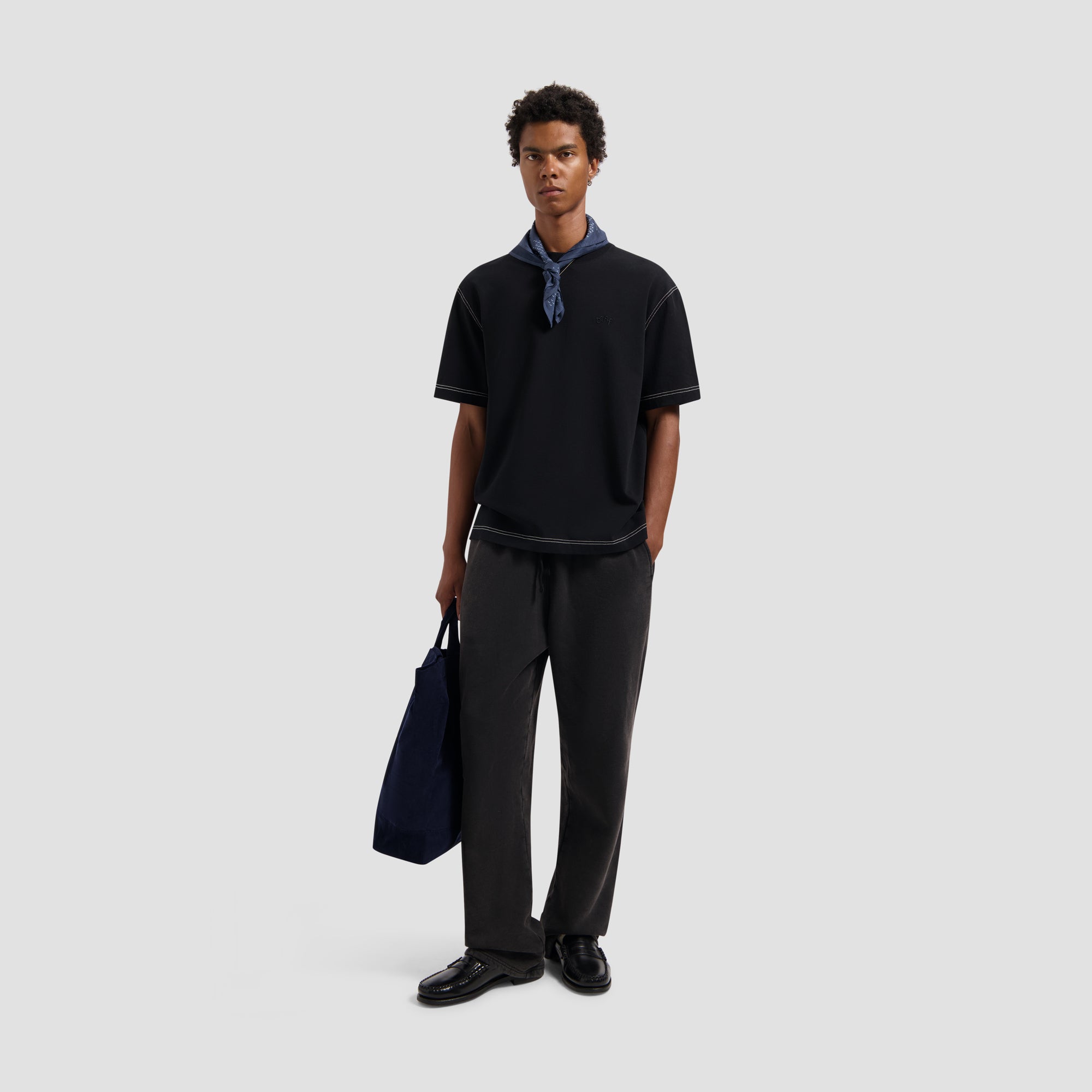 Contrast Signature Tee - Black