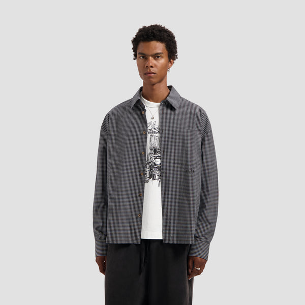 Checked Boxy Shirt - Hot Fudge