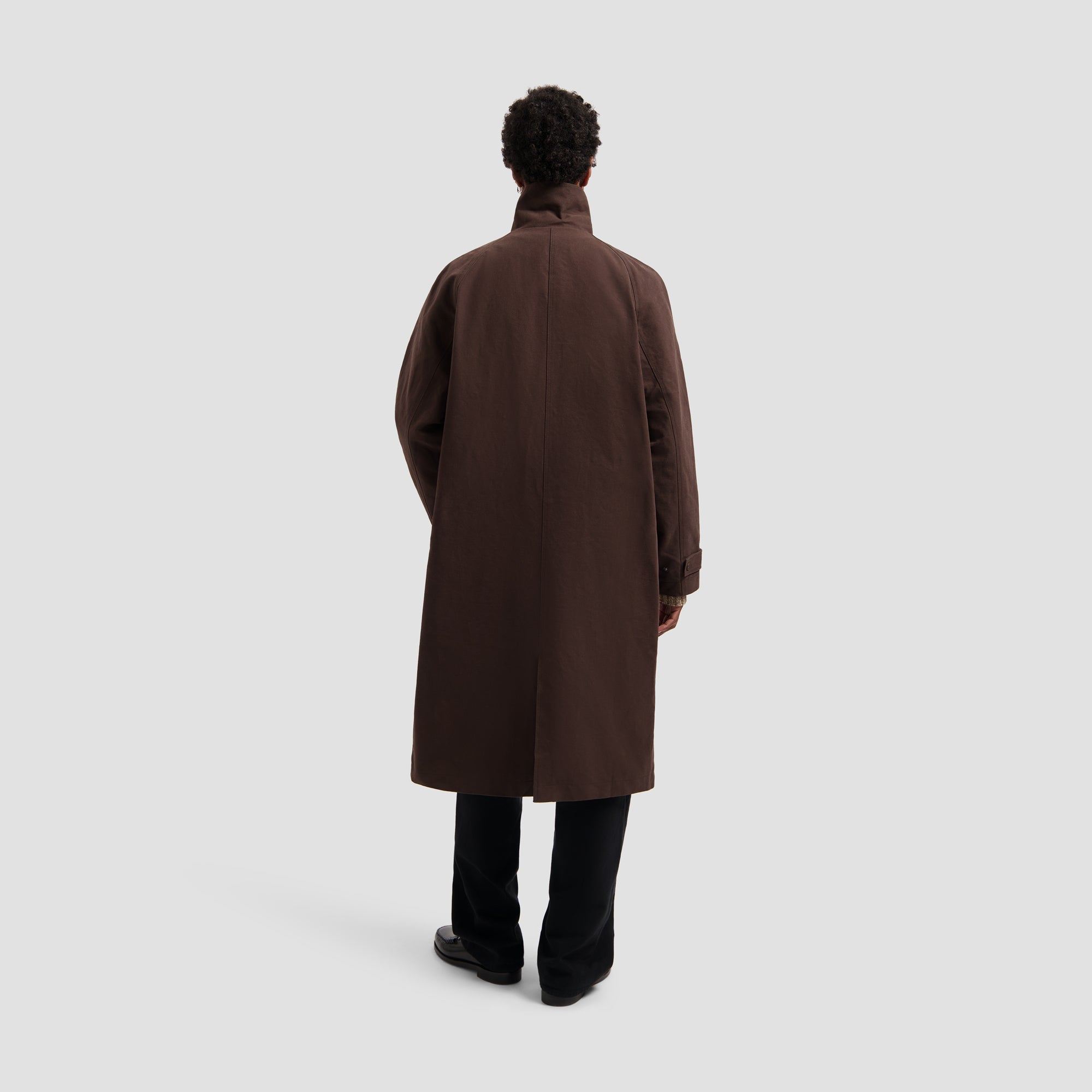 Washed Canvas Overcoat - Hot Fudge