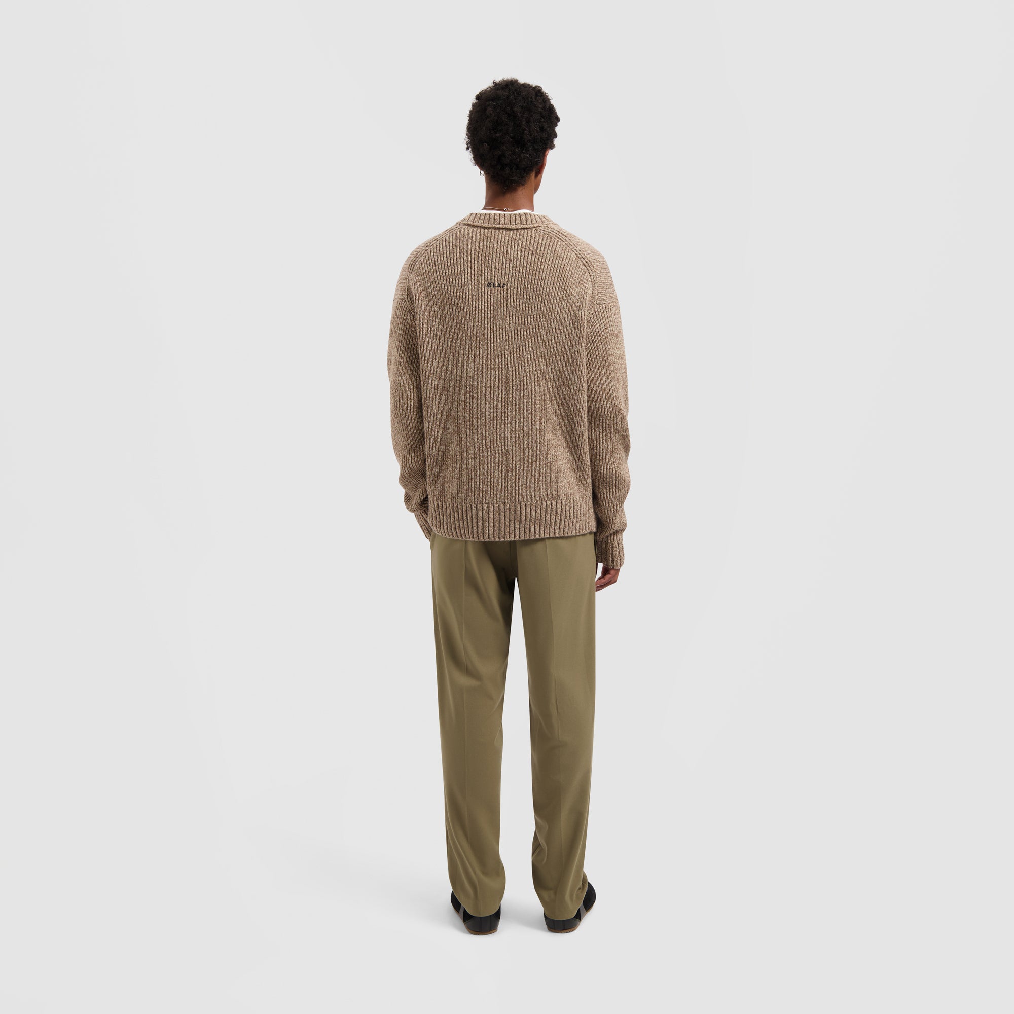 Essential Melange Knitted Crewneck - Foxtrot
