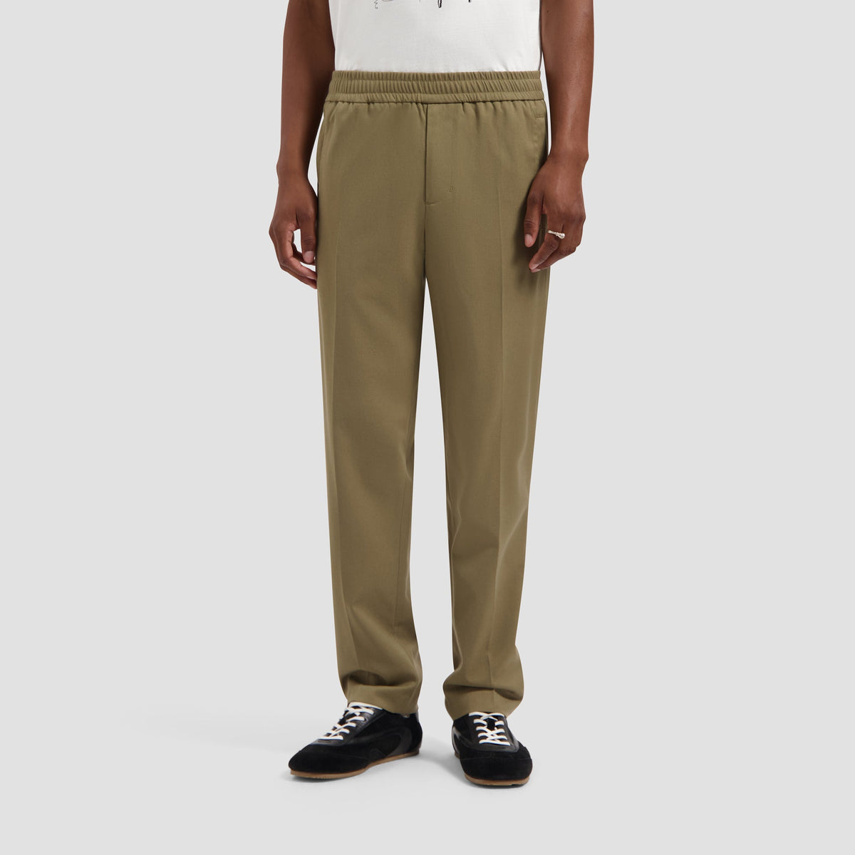 SLIM ELASTICATED PANT | OLIVE NIGHT