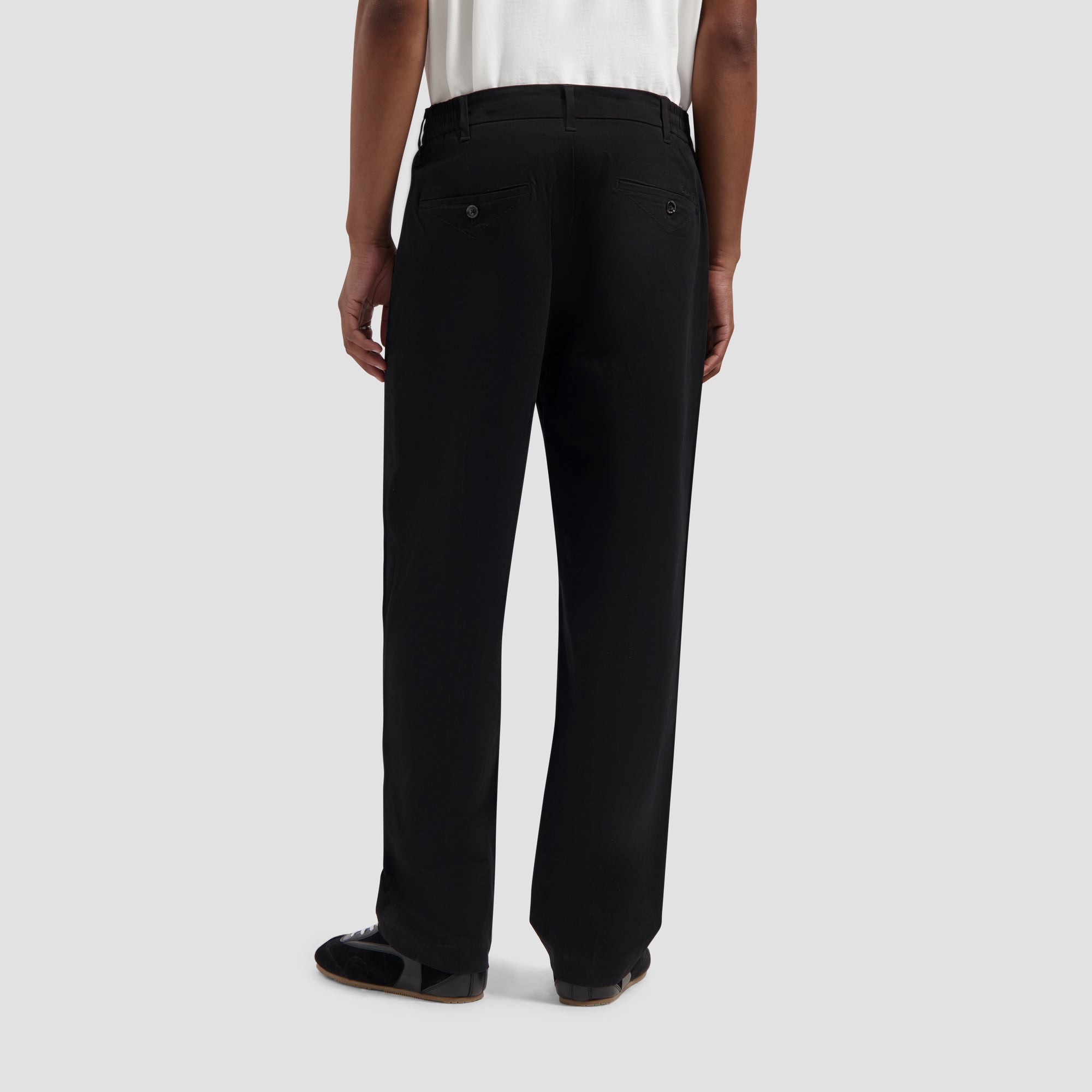 Regular Pleated Pant - Black