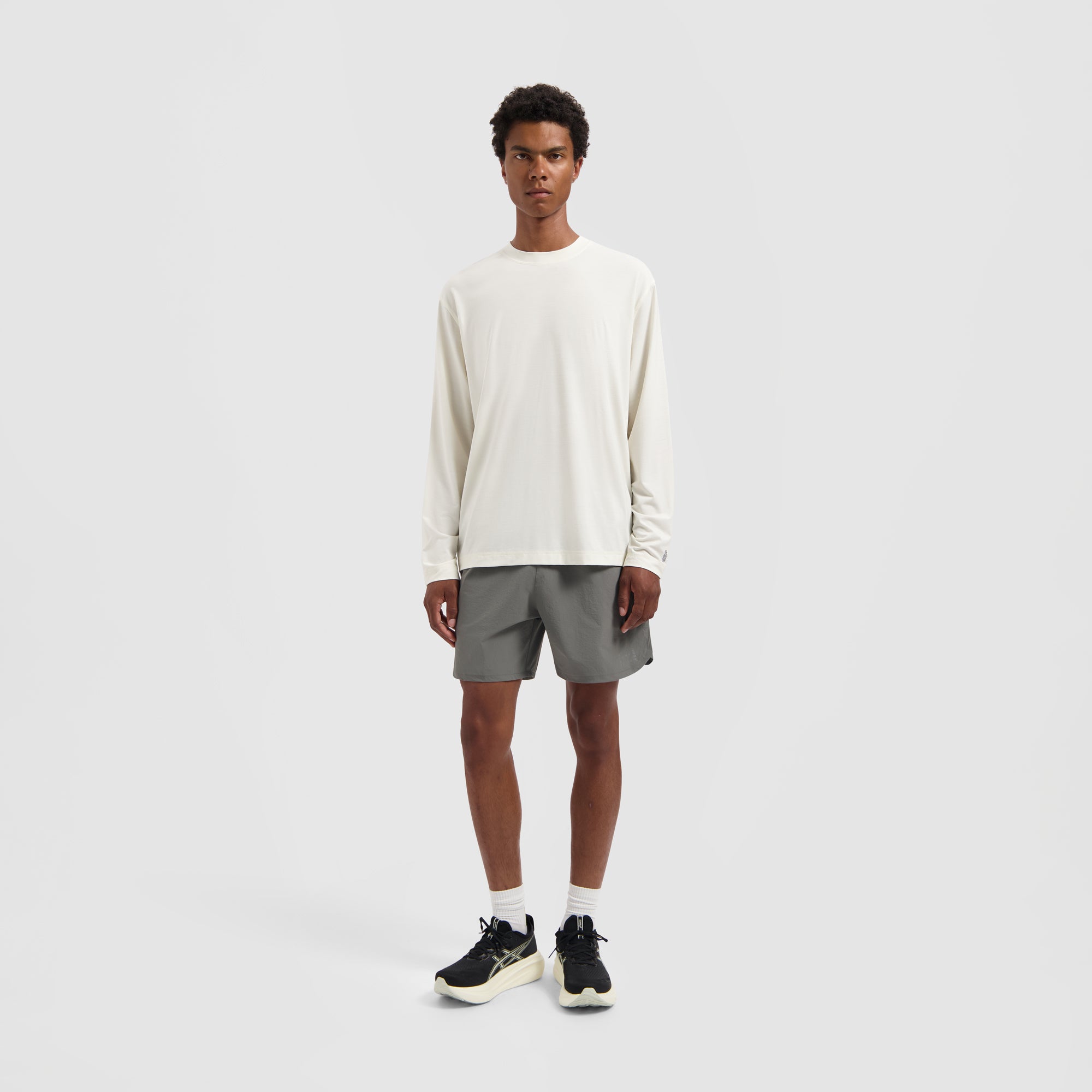 10 Year Boxy LS Tee - White