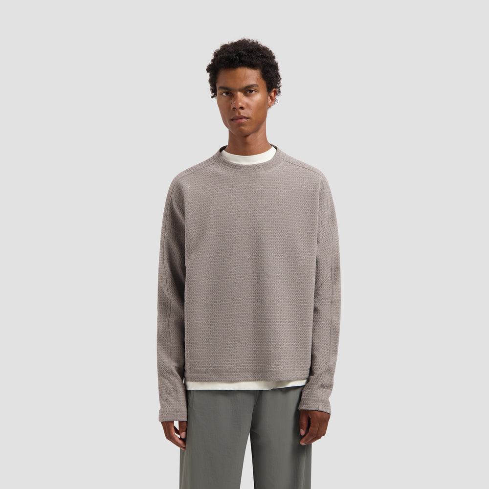 10 Year Textured Crewneck - Greige
