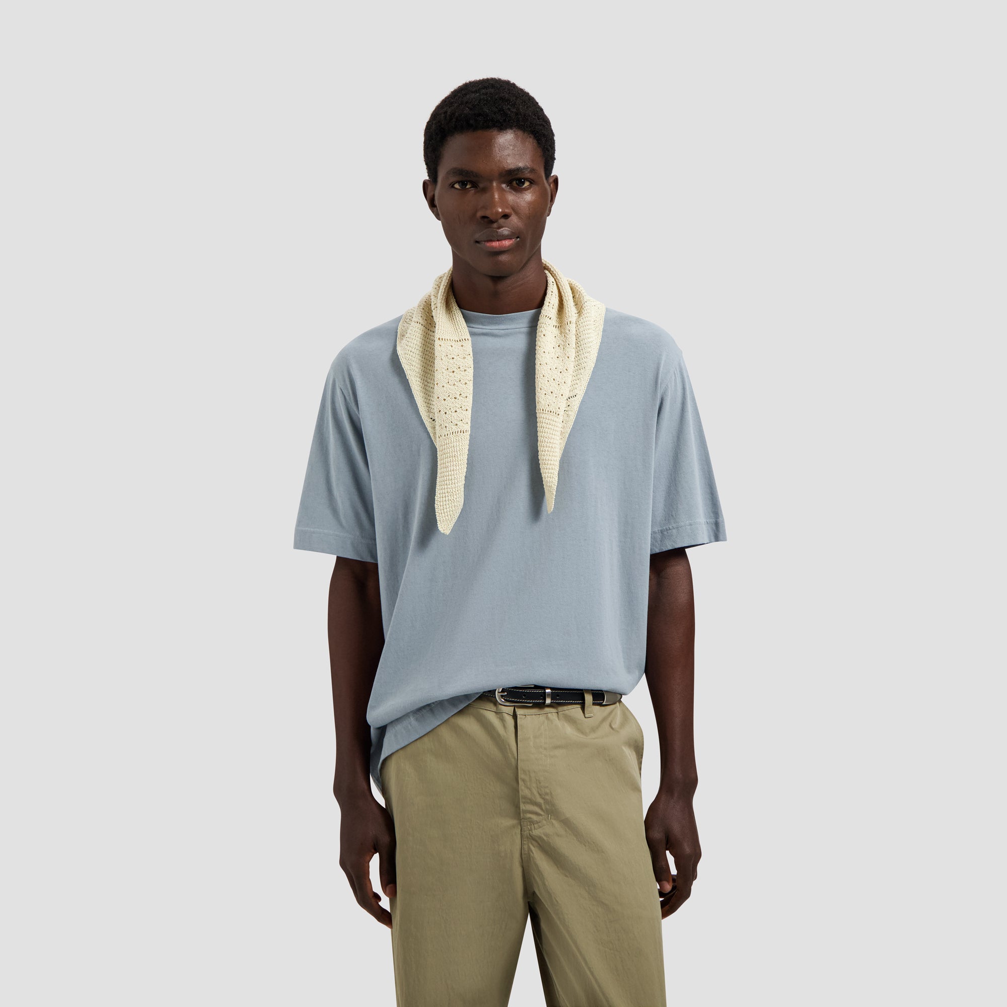 Face Logo Knit Bandana - Off White