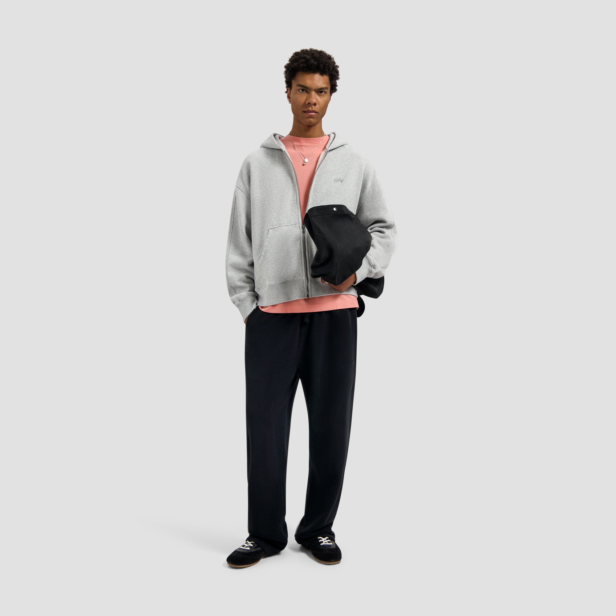 Signature Zip Hoodie - Heather Grey
