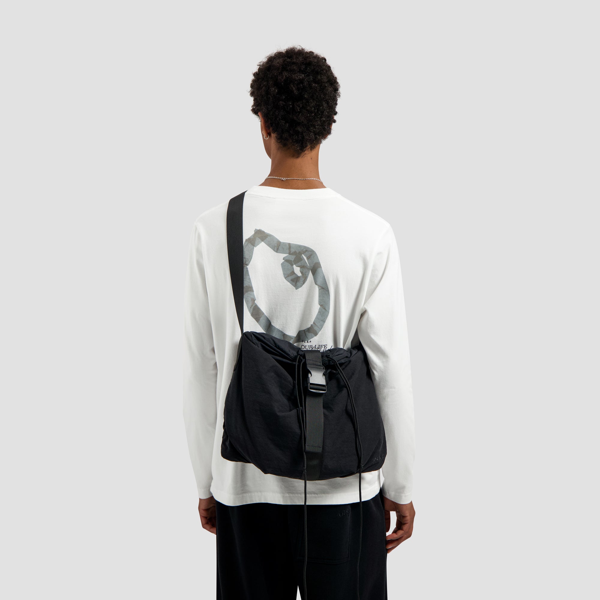 Technical Twill Crossbody Bag - Charcoal