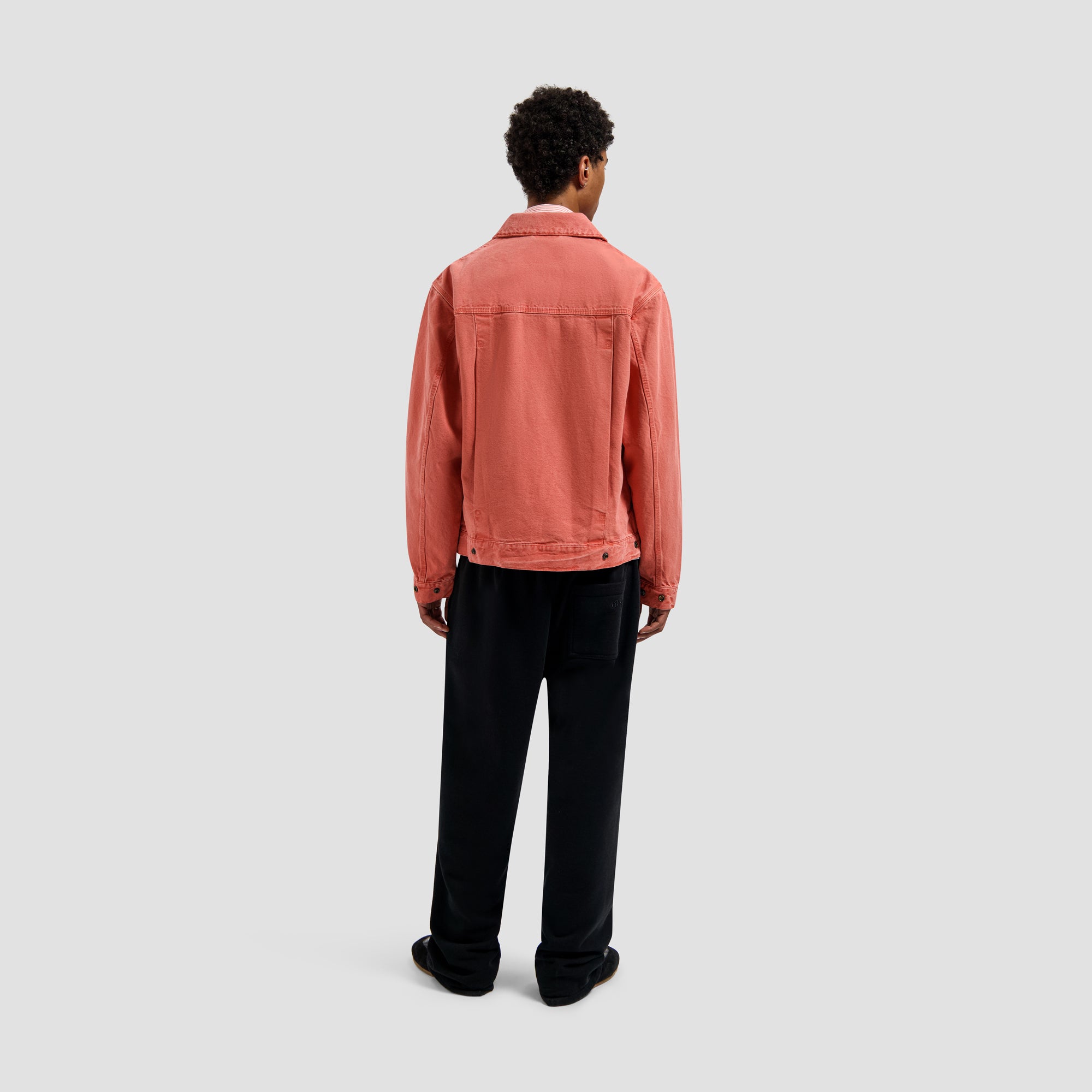 Washed Canvas Jacket - Burnt Coral