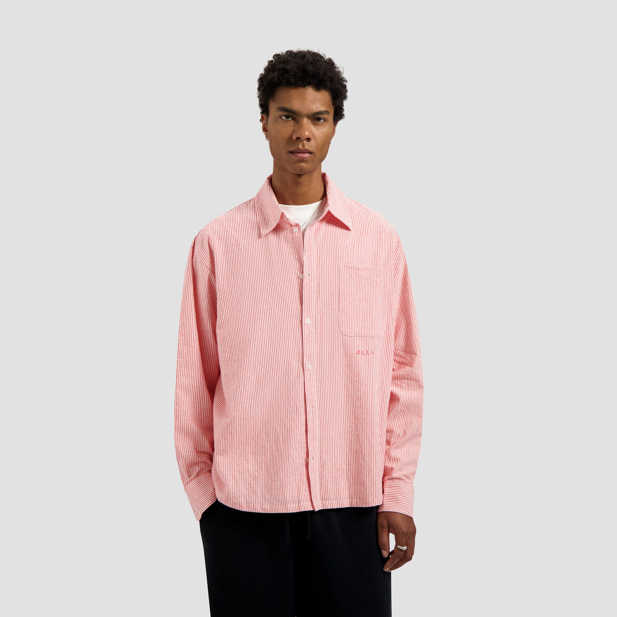 OVERSIZED STRIPE OXFORD SHIRT | BURNT CORAL