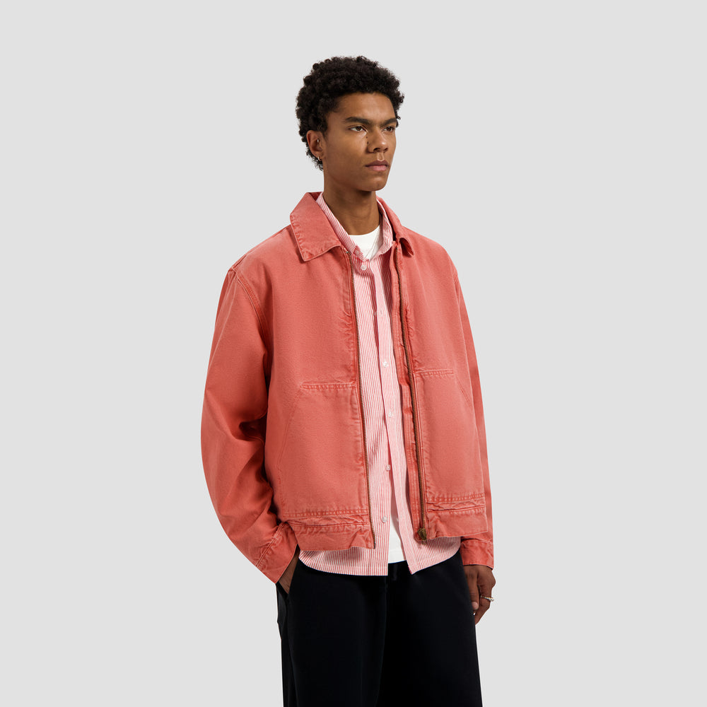 Washed Canvas Jacket - Burnt Coral