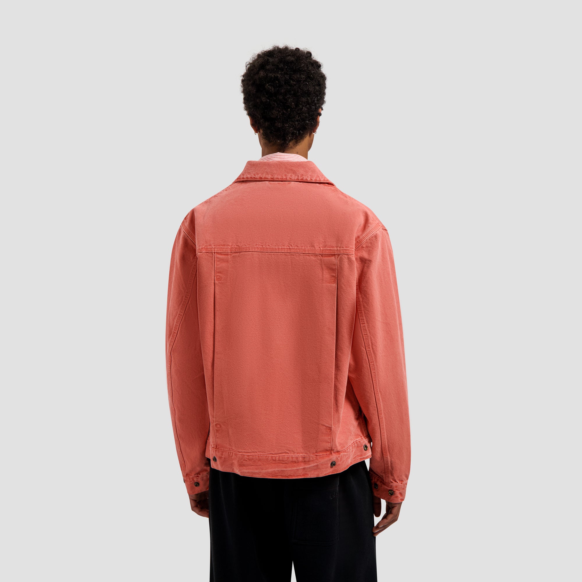 Washed Canvas Jacket - Burnt Coral