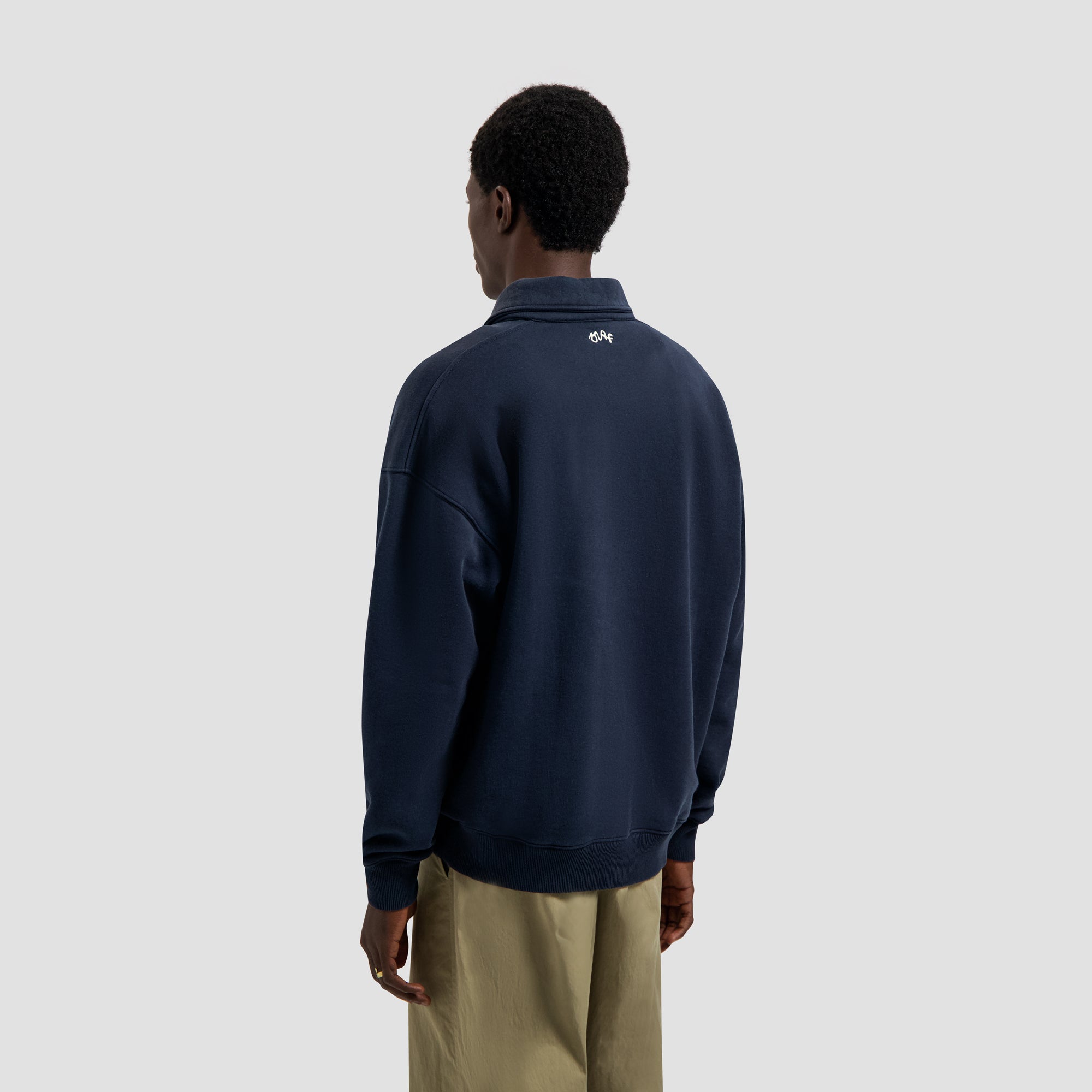Script Friends Oversized Polo - Navy