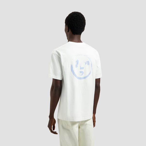 Brushstroke Face Tee - Optical White