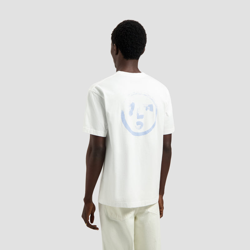 Brushstroke Face Tee - Optical White