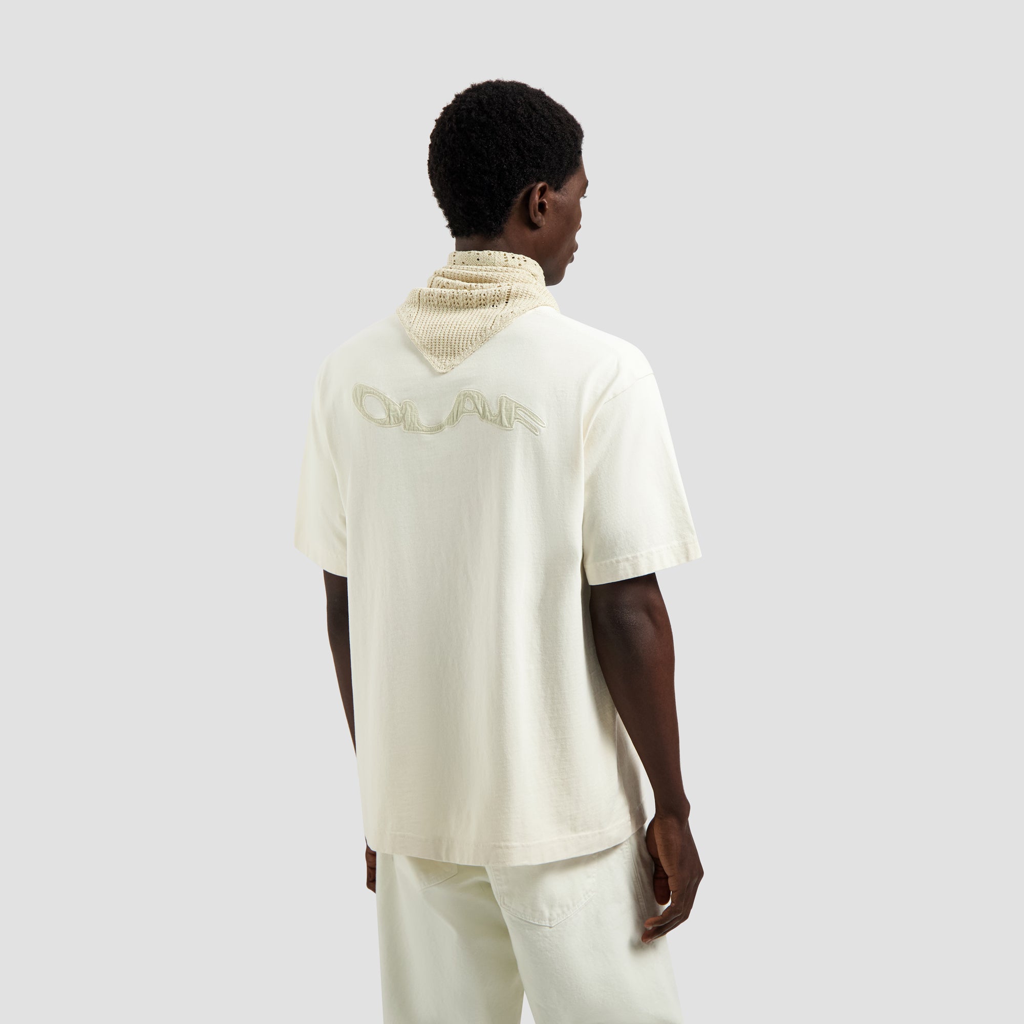 Ripstop Applique Relaxed Tee - Off White