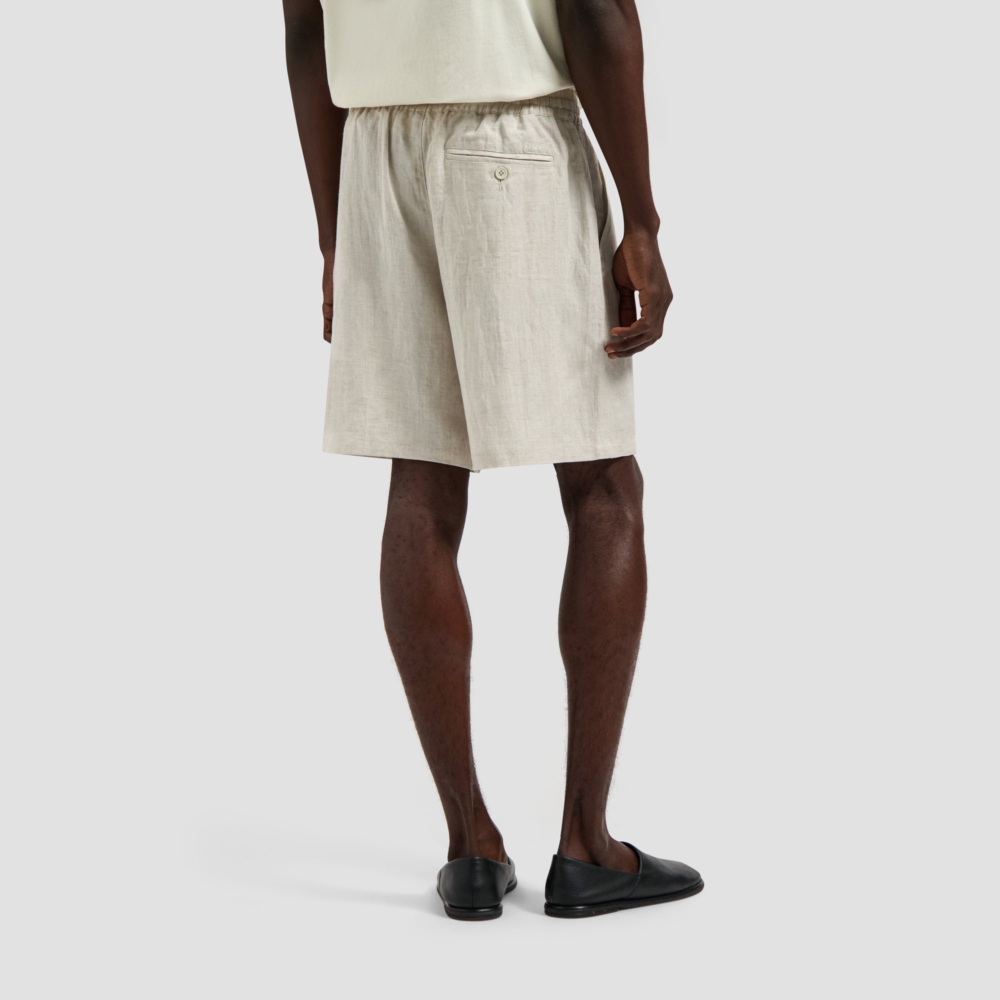 Linen Blend Short - Off White