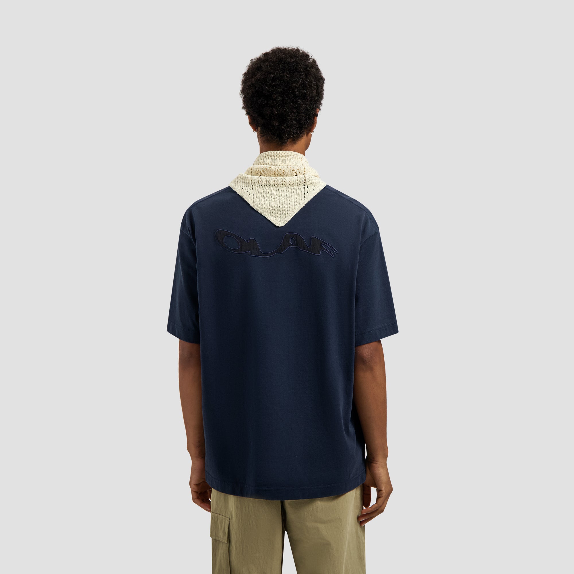 Ripstop Applique Relaxed Tee - Navy