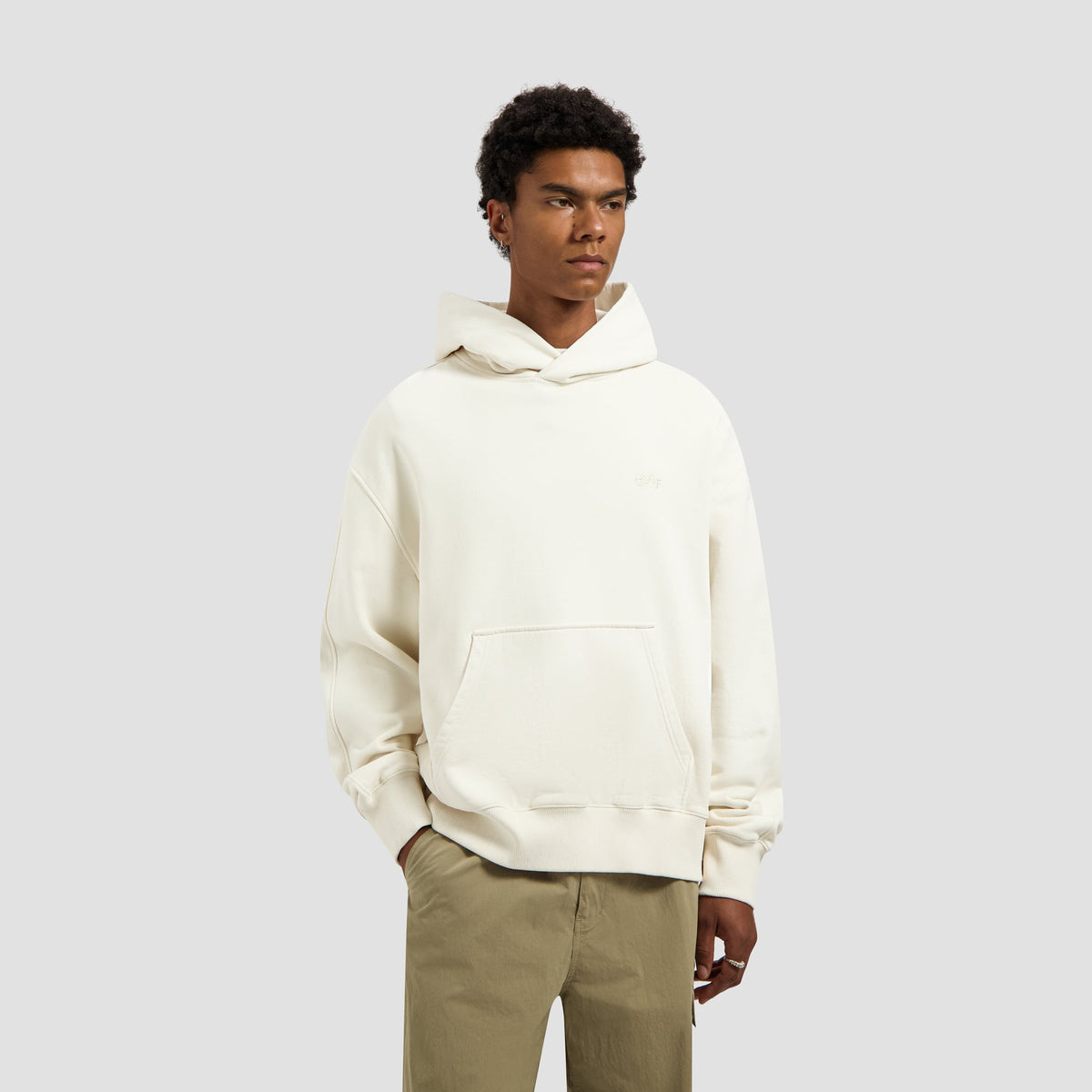 SIGNATURE BOXY HOODIE | OFF WHITE