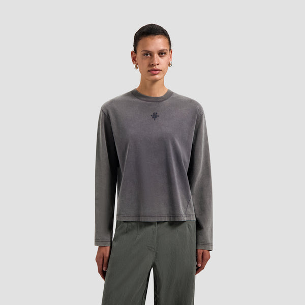 Monogram Washed Tee - Charcoal