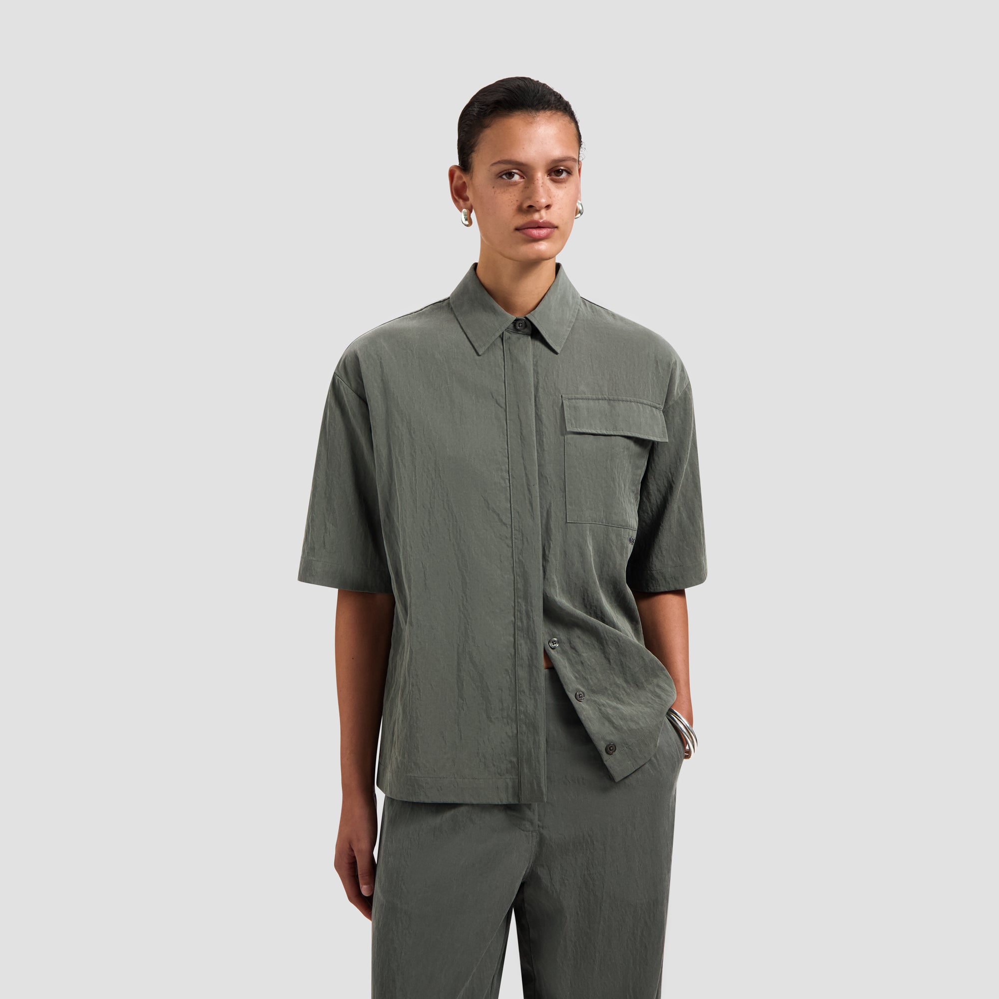 Crinkled Oversized SS Shirt - Tradewinds – OLAF